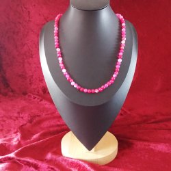 Halskde med de smukke Flerfarvet Rosa Amatyst perler