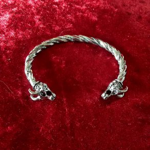 Flot snoet st�l armb�nd med Fenrisulven 