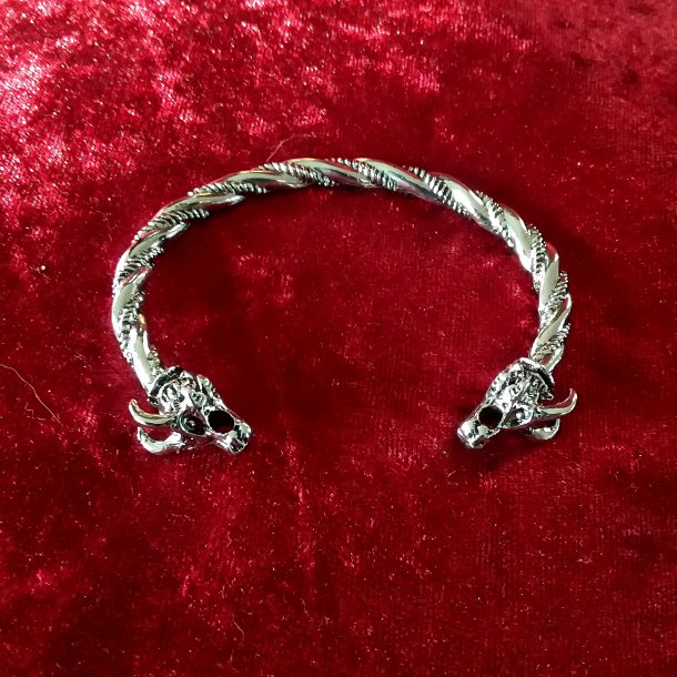 Flot snoet st�l armb�nd med Fenrisulven " 21,5 cm "