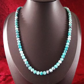 Smukt og elegant halsk�de med Bl� Indiske Agater