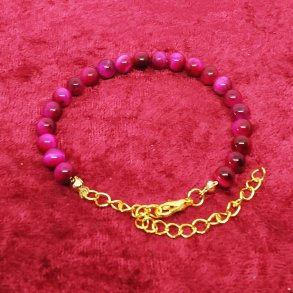  Armb�nd med Flotte Glansfulde Pink Tiger�jne