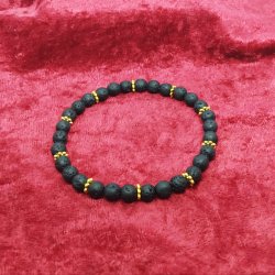 HF : Smukt armbnd med 6 mm Lava perler