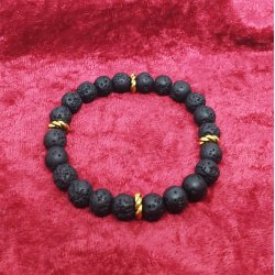 HF : Smukt armbnd med 8 mm Lava perler