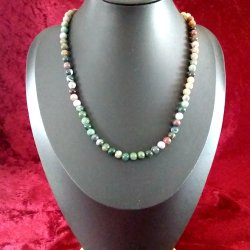 Halskde med smukke flerfarvet Indisk Agater