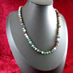 Halskde med smukke flerfarvet Indisk Agater