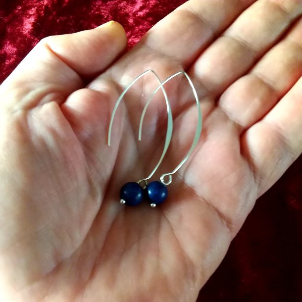 Boomerang �reringe med de eftertragtet Bl� Lapis Lazuli perler