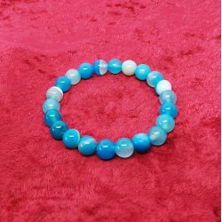 HF : Flot armbnd med flerfarvet bl Amatyst