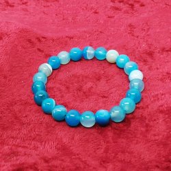 HF : Flot armbnd med flerfarvet bl Amatyst