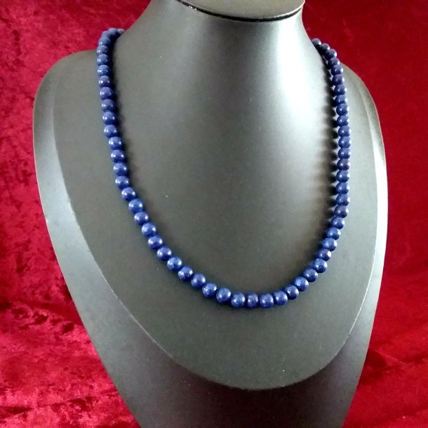 Halskden med de flotte Bl Lapis Lazuli perler