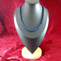 Halskden med de flotte Bl Lapis Lazuli perler