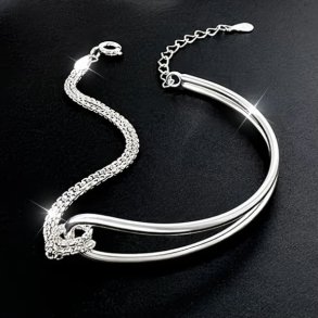 B�jle armb�nd i s925 Sterling s�lv