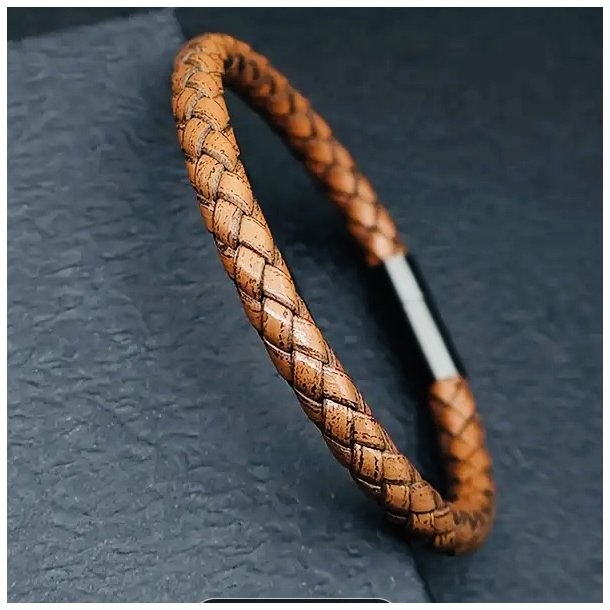 Lysebrunt lder armbnd