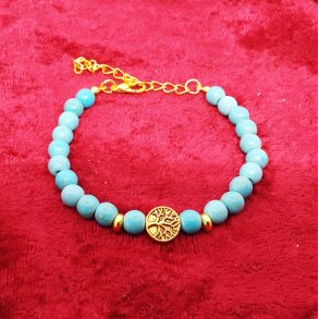 Super flot Turkis armb�nd med charms