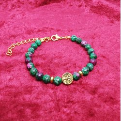 Flot armbnd med perler af Indisk Agat