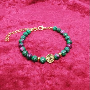 Flot armb�nd med perler af Indisk Agat