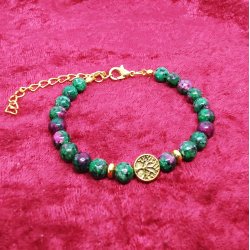 Flot armbnd med perler af Indisk Agat