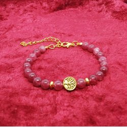 Super flot armbnd med perler af Granat