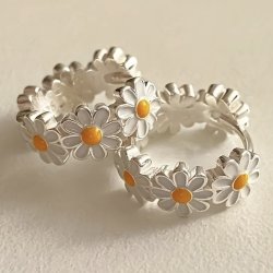 Vores flotte Daisy 925 s�lv �reringe 