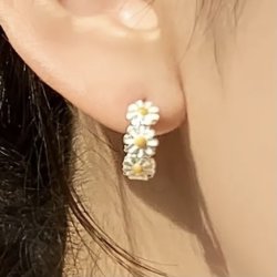 Vores flotte Daisy 925 s�lv �reringe 