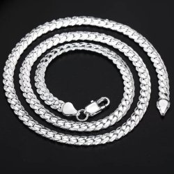 Halsk�den til b�de kvinden og manden i 925 Sterling s�lv