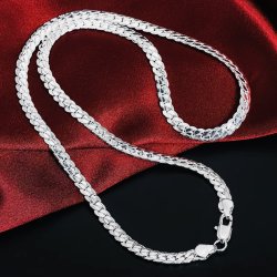 Halsk�den til b�de kvinden og manden i 925 Sterling s�lv