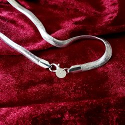 Snake : Den klassiske slange halskde i s925 Sterlingslv