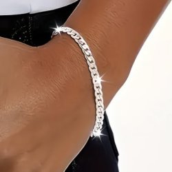 Flot s925 s�lv armb�nd til kvinden og manden