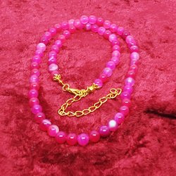 Halskde med de smukke Flerfarvet Rosa Amatyst perler