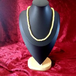 Flot og moderigtig Gul Citrinen Perle halskde