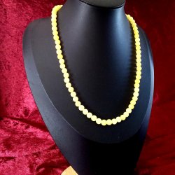 Flot og moderigtig Gul Citrinen Perle halskde