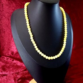 Flot og moderigtig Gul Citrinen Perle halsk�de