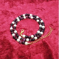 Super flot og unik Agat og Ferskvandsperle halskde