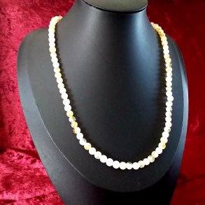 Halsk�de med de flotteste lyse Citrin perler