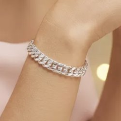 Vores kraftigt Panzer armb�nd i s925 Sterling S�lv