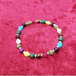 HF : Flot og farverigt armbnd med Indiske Tigerjne