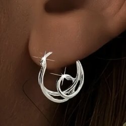 Flotte Hoops Knude �reringe i s925 Sterling S�lv