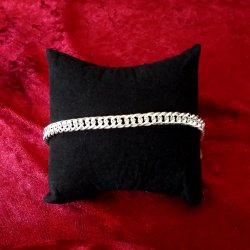 Flot og Kraftig Panzer armbnd til bde Kviden og Manden i s925 Slv 