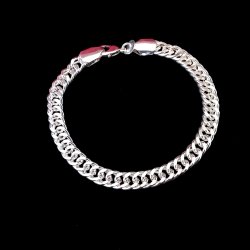 Flot og Kraftig Panzer armbnd til bde Kviden og Manden i s925 Slv 