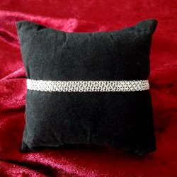 Tynd kraftig flettet armbnd i s925 Sterlingslv