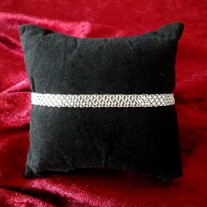 Tynd t�t flettet armb�nd i s925 Sterlings�lv