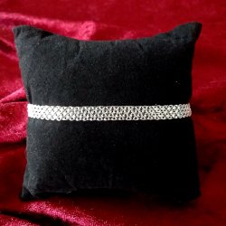 Tynd kraftig flettet armbnd i s925 Sterlingslv