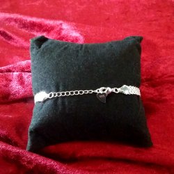 Tynd kraftig flettet armbnd i s925 Sterlingslv