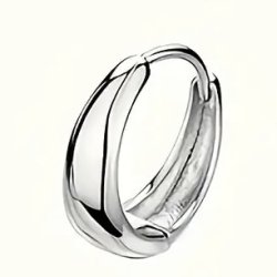 Kraftige runde s925 Sterlings�lv �reringe