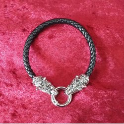 Lder armbnd med Fenrisulven