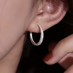 Stilfulde og flotte runde Hoops s925 sterlings�lv �reringe 