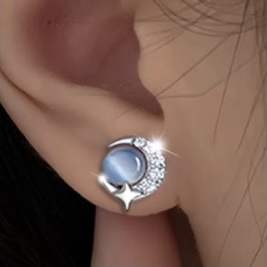 Elegante s925 Sterlings�lv �restikker med stjerner og flotte Zirkoner 