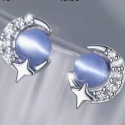 Elegante s925 Sterlings�lv �restikker med stjerner og flotte Zirkoner 