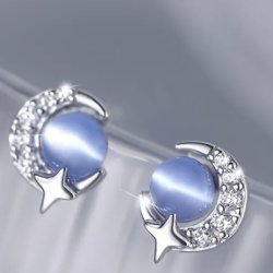 Elegante s925 Sterlings�lv �restikker med stjerner og flotte Zirkoner 