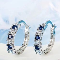 Smukke Hoops s925 sterlings�lv �rering, med de flotteste Ziakoner