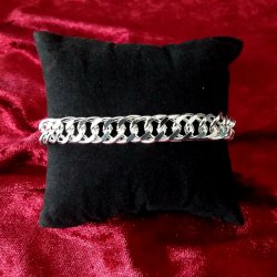 Flot og Kraftig Panzer armbnd til bde Kviden og Manden i s925 Slv 